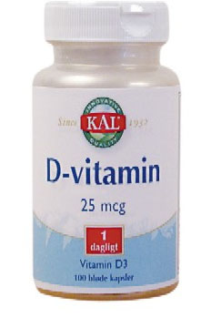 Billede af D-vitamin 25 mcg 100 kap.