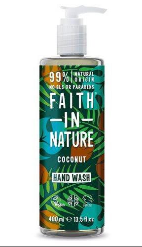 Se Faith in nature Håndsæbe flydende kokos , 400 ml. hos Ren-velvaereshop.dk