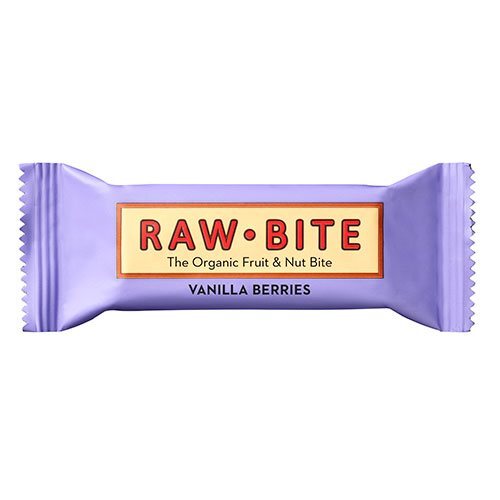 Rawbite Vanilla Berries Ø frugt- og nøddebar, 50 g