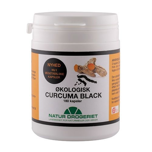 Se Curcuma Black Ø m. gurkemeje og sort peber, 180 kap / 108 g hos Ren-velvaereshop.dk