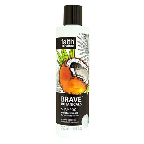 Se Shampoo kokos - Brave Botanicals Moisture Boost, 250 ml hos Ren-velvaereshop.dk