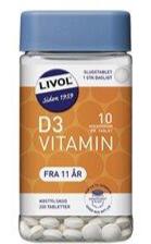 Billede af Livol Vitamin D 10 µg, 220 tab / 50 g hos Ren-velvaereshop.dk