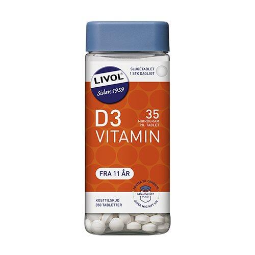 Billede af Livol Vitamin D 35 mcg, 350 tab / 170 g hos Ren-velvaereshop.dk