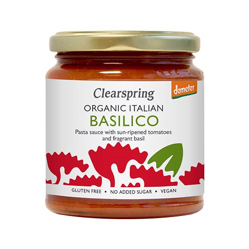 Se Clearspring Pasta sauce Basilikum Ø, 300g hos Ren-velvaereshop.dk