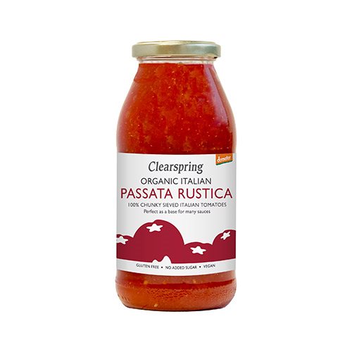 Se Clearspring Tomatpure Rustica (Passata) Ø, 510g hos Ren-velvaereshop.dk