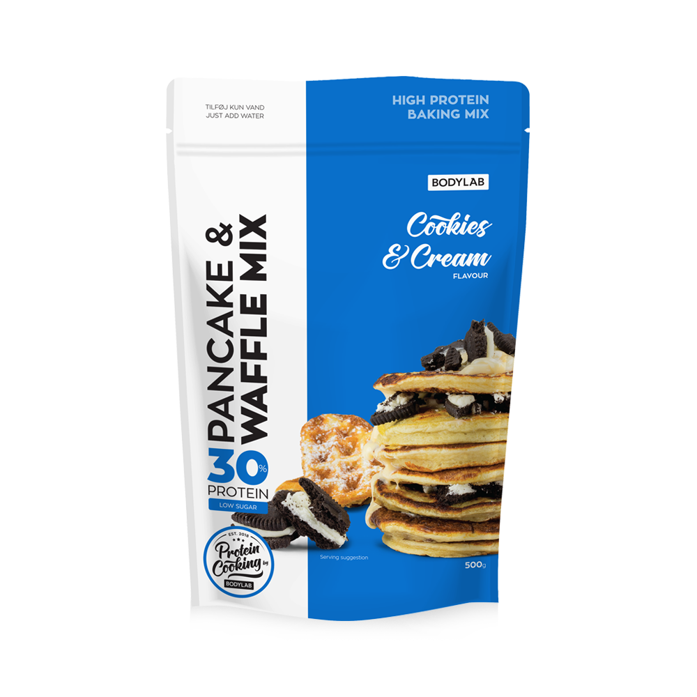 Billede af Bodylab Protein Pancake & Waffle Mix Cookies & Cream, 500g. hos Ren-velvaereshop.dk
