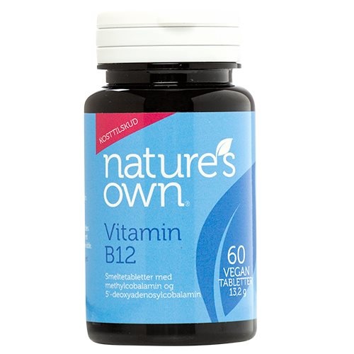 Billede af Natures Own Vitamin B12 Vegan smeltetablet, 60tab / 13,20g hos Ren-velvaereshop.dk