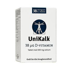 Billede af UniKalk Mega 38 µg, 180tabl. hos Ren-velvaereshop.dk