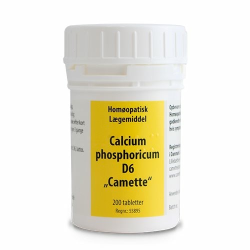 Se Camette Calcium phos. D6 Cellesalt 2, 200 tab/50g hos Ren-velvaereshop.dk