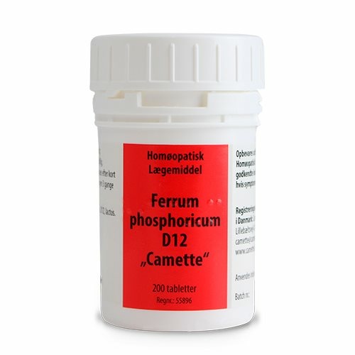 Se Camette Ferrum phos. D12 Cellesalt 3, 200 tab/50g hos Ren-velvaereshop.dk