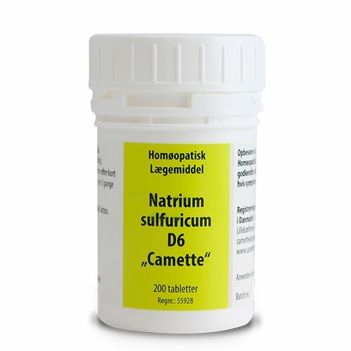 Se Camette Natrium sulf. D6 Cellesalt 10, 200 tab/50g hos Ren-velvaereshop.dk