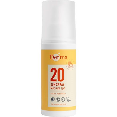 Derma Sol Spray mellem beskyttelse faktor 20 - 150 ml.