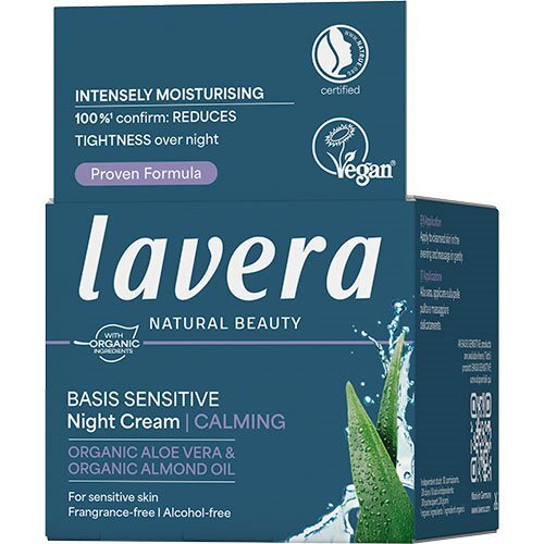 Lavera Regenerating Night Cream Aloe Vera & Almond Oil Basis Sensitiv, 50ml
