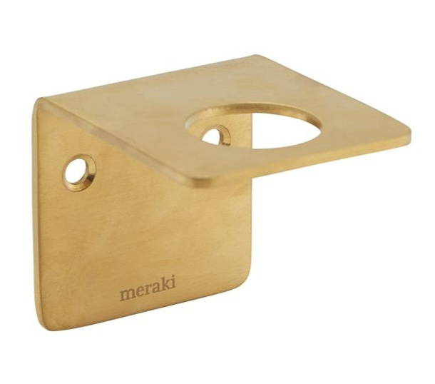 Vægholder til sæbe Meraki Supply i rustfrit stål med børstet messingfinish - vægophæng til sæbe og smykker