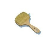 Badebørste med naturhår, kort, firkantet - 1 stk - Croll & Denecke
