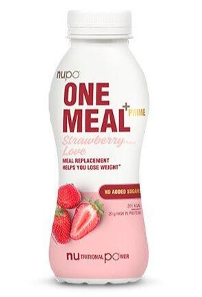 Nupo One Meal +Prime Shake  -  Strawberry Love, 330ml.