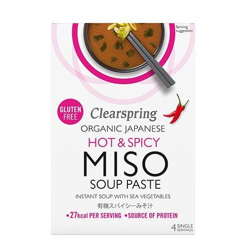 Billede af Clearspring: Instant Miso Soup hot & spicy Ø, 60g hos Ren-velvaereshop.dk