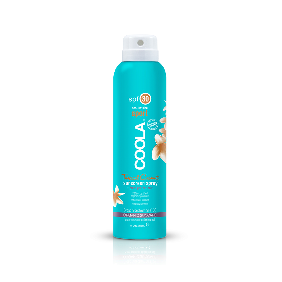 Se Coola Classic Continuous Spray SPF 30 Tropical Coconut, 177ml hos Ren-velvaereshop.dk