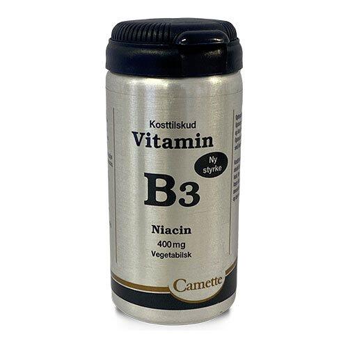 Se Camette B3 vitamin niacin 400mg, 90tab hos Ren-velvaereshop.dk