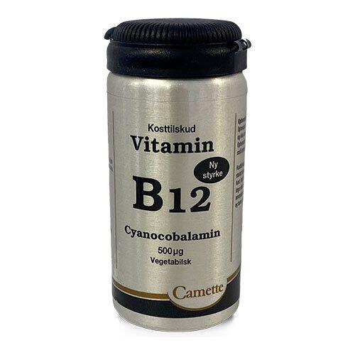 Se Camette B12 vitamin 500 mcg cyanocobalamin, 90tab hos Ren-velvaereshop.dk