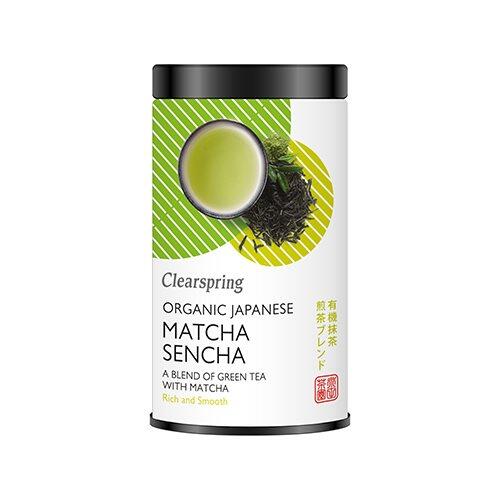 Billede af Clearspring Matcha Sencha grøn te i løsvægt Ø, 85g.