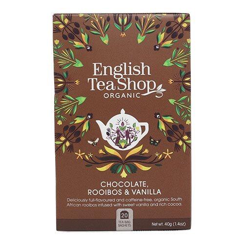 Se English Tea Shop Chocolate, Rooibos & Vanilla 20 br. hos Ren-velvaereshop.dk