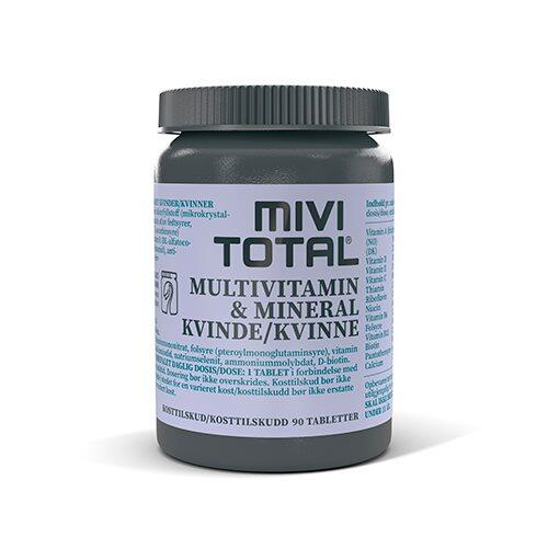 Billede af Mivi Total Kvinde Multivitamin & Mineraler, 90tab. hos Ren-velvaereshop.dk