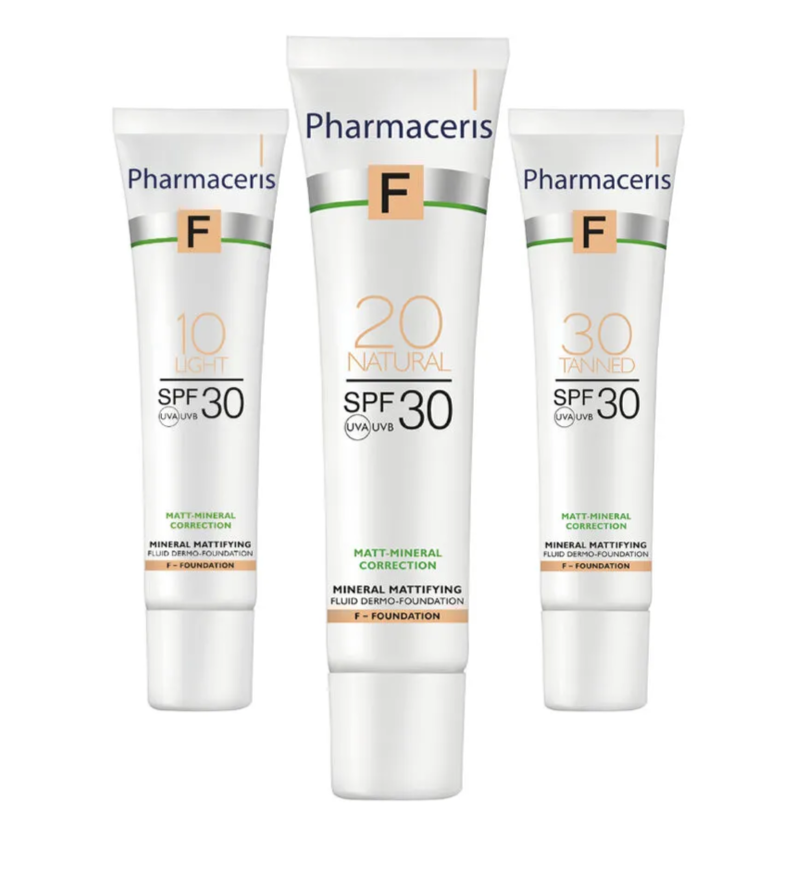 Billede af Pharmaceris F Matterende foundation Normal, fedtet hud og akne hud, SPF 20. Natural 02, 30ml.