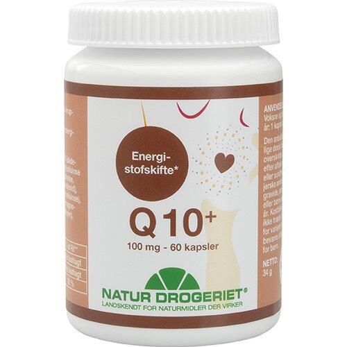 Se Natur Drogeriet Q10+ kapsler 100 mg, 60kap hos Ren-velvaereshop.dk