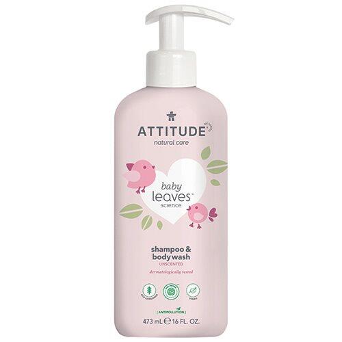 Billede af Attitude Baby Leaves 2-in-1 Shampoo & Body Wash Unscented, 473ml