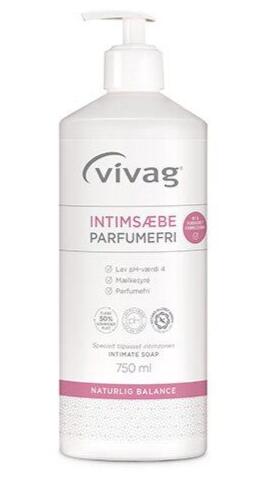Se Vivag Intimsæbe Parfumefri (750 ml) hos Ren-velvaereshop.dk