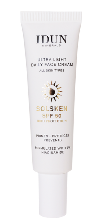 Billede af Idun Ultra Light Daily Face Cream, Solsken SPF50, 30ml. hos Ren-velvaereshop.dk