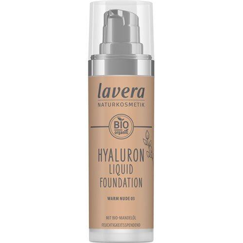 Se Lavera Hyaluron Liquid Foundation Warm Nude 03, 30ml hos Ren-velvaereshop.dk