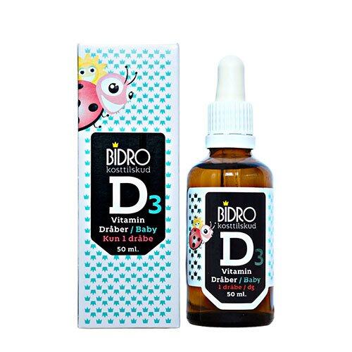Billede af Bidro D3 vitamin dråber baby, 50ml