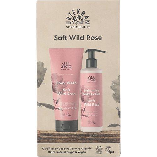 Billede af Urtekram Gaveæske Soft Wild Rose Body Lotion & Body Wash hos Ren-velvaereshop.dk