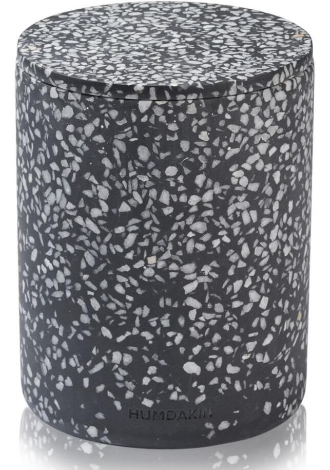 Se Humdakin BOLOGNA Terrazzo Vase med låg, sort hos Ren-velvaereshop.dk
