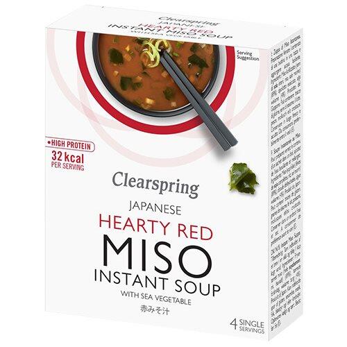 Billede af Clearspring Instant Miso Soup Hearty Red, 40g hos Ren-velvaereshop.dk