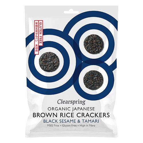 Billede af Clearspring Rice Cracker black sesame Ø, 40g