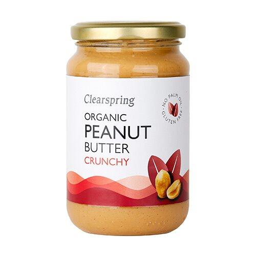 Se Clearspring Peanutbutter Crunchy Ø, 170g hos Ren-velvaereshop.dk