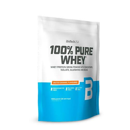 Billede af BioTech 100% Pure Whey Protein pulver Salted Caramel, 454g