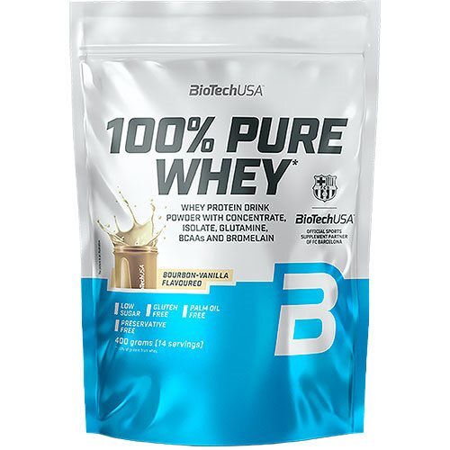 BioTech 100% Pure Whey Protein pulver Vanilla, 400g