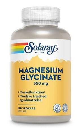 Se Solaray Magnesium Glycinate, 350mg, 120kaps. hos Ren-velvaereshop.dk