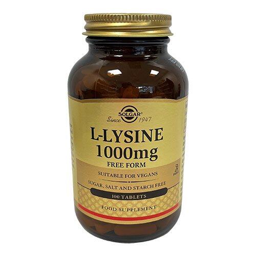 Billede af Solgar L-Lysine 1000 mg, 100tab hos Ren-velvaereshop.dk