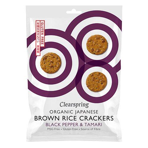 Se Rice Cracker Black Pepper & Tamari Ø, 40g hos Ren-velvaereshop.dk