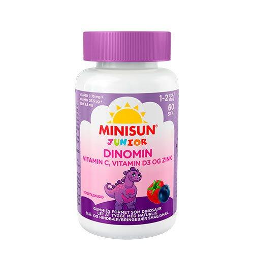 Billede af Biosym Dinomin C & D3 vitamin Junior, 60 gum hos Ren-velvaereshop.dk