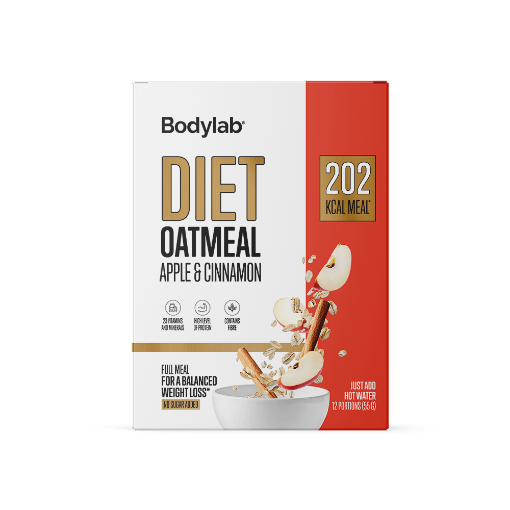 Billede af Bodylab Diet Oatmeal - apple & cinnamon, 12x55 g