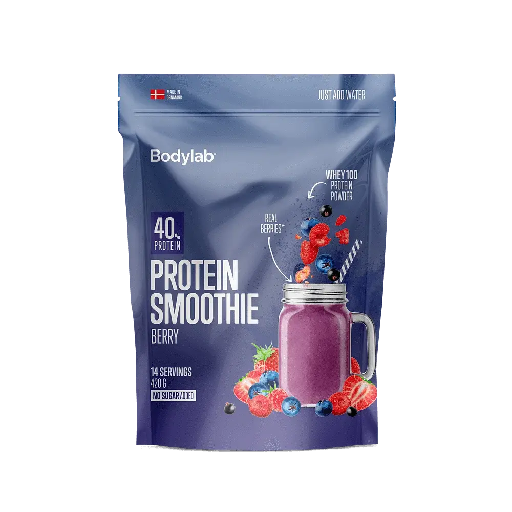 Se Bodylab Protein Smoothie - berry, 420g hos Ren-velvaereshop.dk