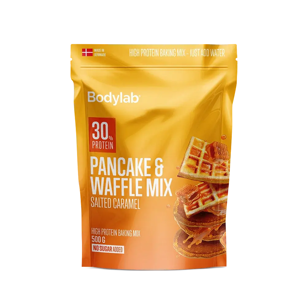 Se Bodylab Protein Pancake & Waffle mix - salted caramel, 500g hos Ren-velvaereshop.dk