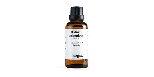 Se Allergica Kalium carb. D30, 50ml. hos Ren-velvaereshop.dk