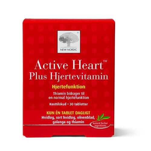 Billede af New Nordic Active Heart Plus Hjertevitamin, 30tab hos Ren-velvaereshop.dk